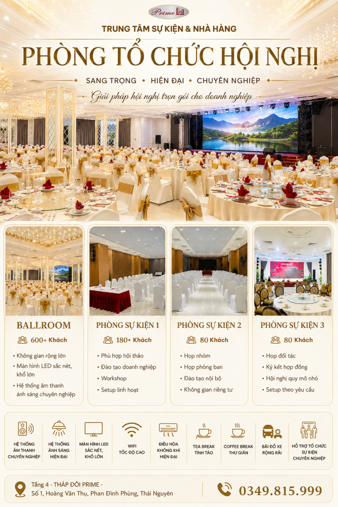 Phòng hội nghị tại Thái Nguyên